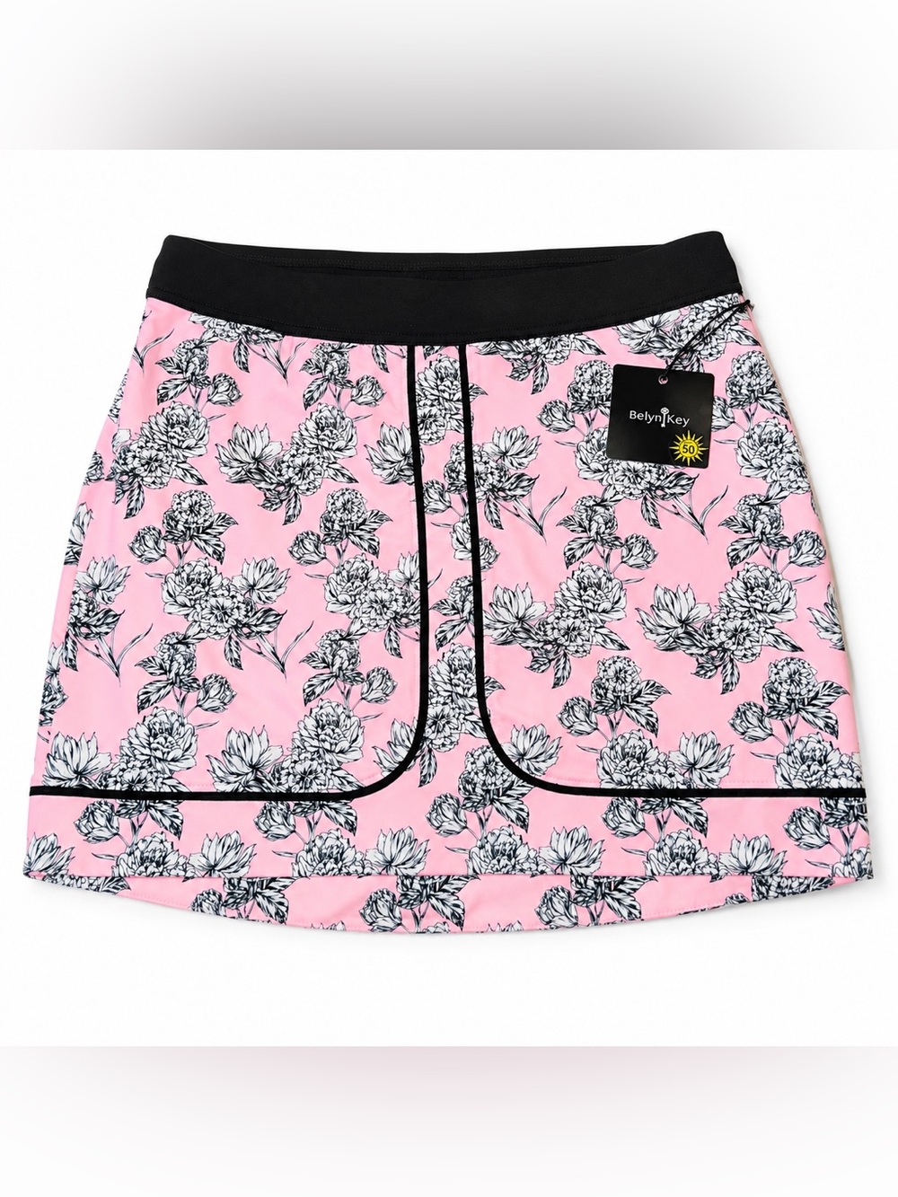 Belyn Key Aggie Skort Women size S New Audrey Floral Pink Golf Tennis UPF 50+